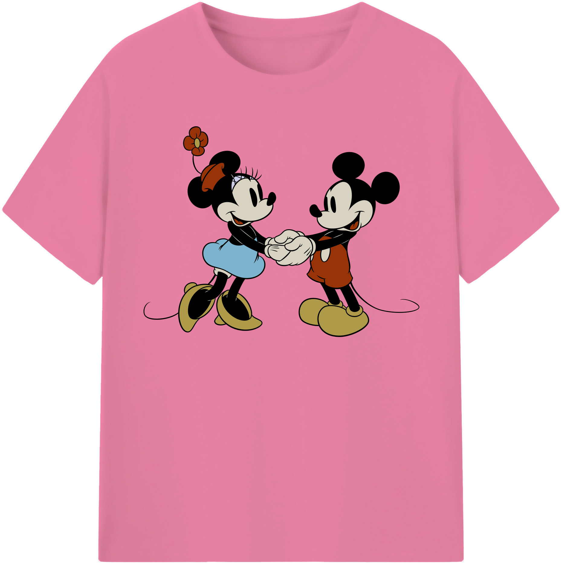 （画像用） ミッキーマウス Mickey Mouse 綿100％半袖Tシャツ（フロントプリント）